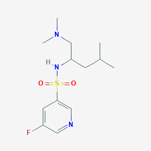 molecular formula C13H22FN3O2S B7073654 N-[1-(dimethylamino)-4-methylpentan-2-yl]-5-fluoropyridine-3-sulfonamide 