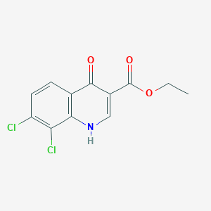 molecular formula C12H9Cl2NO3 B070738 Ethyl 7,8-dichloro-4-hydroxyquinoline-3-carboxylate CAS No. 175134-95-9