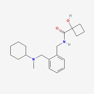 molecular formula C20H30N2O2 B7074224 N-[[2-[[cyclohexyl(methyl)amino]methyl]phenyl]methyl]-1-hydroxycyclobutane-1-carboxamide 