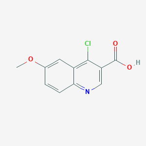 molecular formula C11H8ClNO3 B070743 4-Chloro-6-methoxyquinoline-3-carboxylic acid CAS No. 179024-72-7