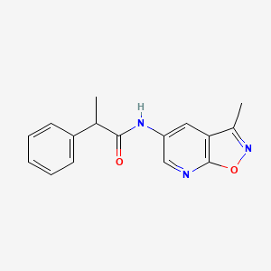 molecular formula C16H15N3O2 B7074353 N-(3-methyl-[1,2]oxazolo[5,4-b]pyridin-5-yl)-2-phenylpropanamide 