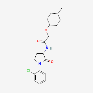molecular formula C19H25ClN2O3 B7074356 N-[1-(2-chlorophenyl)-2-oxopyrrolidin-3-yl]-2-(4-methylcyclohexyl)oxyacetamide 