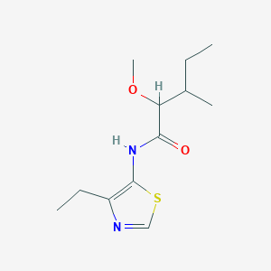 molecular formula C12H20N2O2S B7074591 N-(4-ethyl-1,3-thiazol-5-yl)-2-methoxy-3-methylpentanamide 