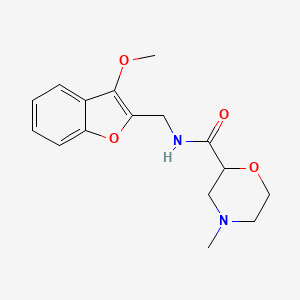 molecular formula C16H20N2O4 B7074684 N-[(3-methoxy-1-benzofuran-2-yl)methyl]-4-methylmorpholine-2-carboxamide 