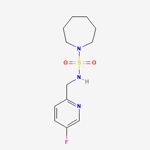 molecular formula C12H18FN3O2S B7074755 N-[(5-fluoropyridin-2-yl)methyl]azepane-1-sulfonamide 
