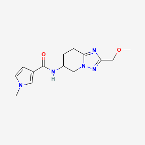 molecular formula C14H19N5O2 B7074982 N-[2-(methoxymethyl)-5,6,7,8-tetrahydro-[1,2,4]triazolo[1,5-a]pyridin-6-yl]-1-methylpyrrole-3-carboxamide 