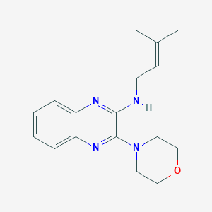 molecular formula C17H22N4O B7075027 N-(3-methylbut-2-enyl)-3-morpholin-4-ylquinoxalin-2-amine 