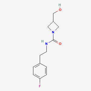 molecular formula C13H17FN2O2 B7075180 N-[2-(4-fluorophenyl)ethyl]-3-(hydroxymethyl)azetidine-1-carboxamide 