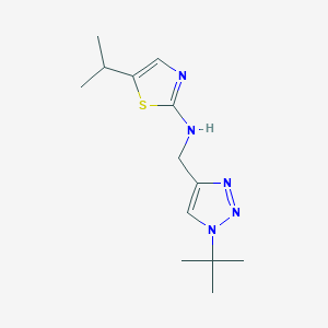 molecular formula C13H21N5S B7075190 N-[(1-tert-butyltriazol-4-yl)methyl]-5-propan-2-yl-1,3-thiazol-2-amine 
