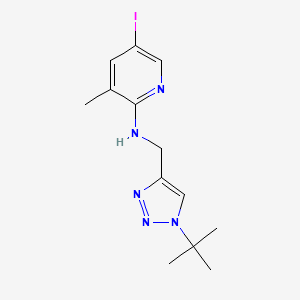 molecular formula C13H18IN5 B7075222 N-[(1-tert-butyltriazol-4-yl)methyl]-5-iodo-3-methylpyridin-2-amine 