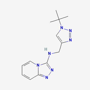 molecular formula C13H17N7 B7075224 N-[(1-tert-butyltriazol-4-yl)methyl]-[1,2,4]triazolo[4,3-a]pyridin-3-amine 