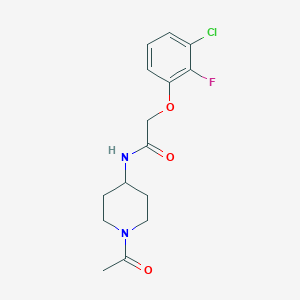 molecular formula C15H18ClFN2O3 B7075341 N-(1-acetylpiperidin-4-yl)-2-(3-chloro-2-fluorophenoxy)acetamide 