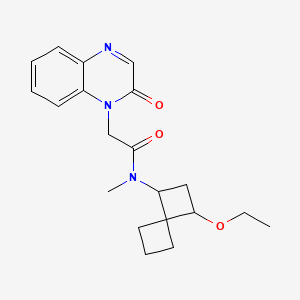 molecular formula C20H25N3O3 B7075350 N-(3-ethoxyspiro[3.3]heptan-1-yl)-N-methyl-2-(2-oxoquinoxalin-1-yl)acetamide 