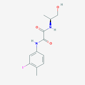 molecular formula C12H15IN2O3 B7075353 N'-[(2S)-1-hydroxypropan-2-yl]-N-(3-iodo-4-methylphenyl)oxamide 
