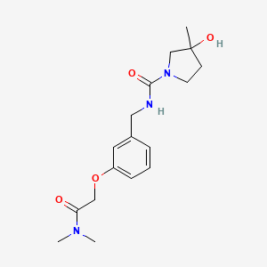 molecular formula C17H25N3O4 B7075362 N-[[3-[2-(dimethylamino)-2-oxoethoxy]phenyl]methyl]-3-hydroxy-3-methylpyrrolidine-1-carboxamide 