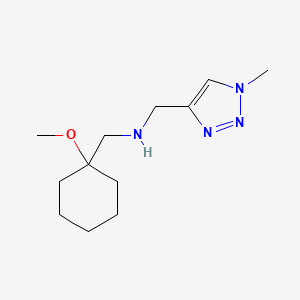 molecular formula C12H22N4O B7075450 N-[(1-methoxycyclohexyl)methyl]-1-(1-methyltriazol-4-yl)methanamine 