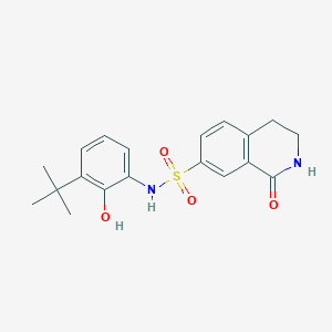 molecular formula C19H22N2O4S B7075507 N-(3-tert-butyl-2-hydroxyphenyl)-1-oxo-3,4-dihydro-2H-isoquinoline-7-sulfonamide 