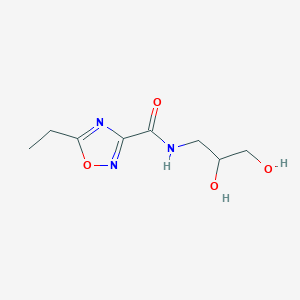 molecular formula C8H13N3O4 B7075531 N-(2,3-dihydroxypropyl)-5-ethyl-1,2,4-oxadiazole-3-carboxamide 