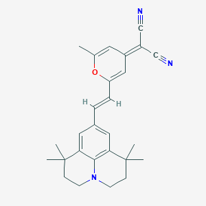 molecular formula C27H29N3O B070757 4-(Dicyanomethylene)-2-methyl-6-(1,1,7,7-tetramethyljulolidyl-9-enyl)-4H-pyran CAS No. 159788-00-8