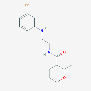 molecular formula C15H21BrN2O2 B7075888 N-[2-(3-bromoanilino)ethyl]-2-methyloxane-3-carboxamide 