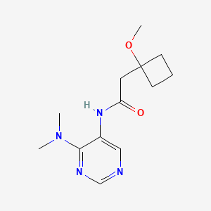 molecular formula C13H20N4O2 B7075907 N-[4-(dimethylamino)pyrimidin-5-yl]-2-(1-methoxycyclobutyl)acetamide 