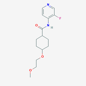molecular formula C15H21FN2O3 B7075914 N-(3-fluoropyridin-4-yl)-4-(2-methoxyethoxy)cyclohexane-1-carboxamide 