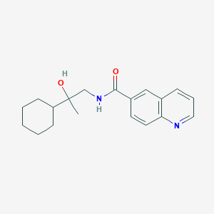 molecular formula C19H24N2O2 B7076183 N-(2-cyclohexyl-2-hydroxypropyl)quinoline-6-carboxamide 