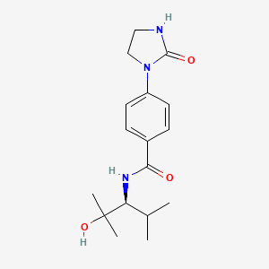 molecular formula C17H25N3O3 B7076189 N-[(3S)-2-hydroxy-2,4-dimethylpentan-3-yl]-4-(2-oxoimidazolidin-1-yl)benzamide 