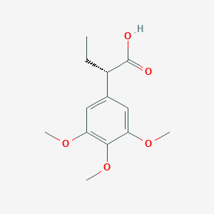 molecular formula C13H18O5 B070762 (S)-2-(3,4,5-Trimethoxyphenyl)butanoic acid CAS No. 195202-08-5