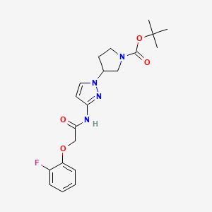 molecular formula C20H25FN4O4 B7076408 Tert-butyl 3-[3-[[2-(2-fluorophenoxy)acetyl]amino]pyrazol-1-yl]pyrrolidine-1-carboxylate 