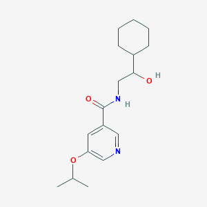molecular formula C17H26N2O3 B7076620 N-(2-cyclohexyl-2-hydroxyethyl)-5-propan-2-yloxypyridine-3-carboxamide 