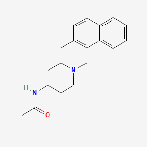 molecular formula C20H26N2O B7076640 N-[1-[(2-methylnaphthalen-1-yl)methyl]piperidin-4-yl]propanamide 