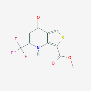 molecular formula C10H6F3NO3S B070767 Methyl 4-hydroxy-2-(trifluoromethyl)thieno[3,4-b]pyridine-7-carboxylate CAS No. 175203-39-1
