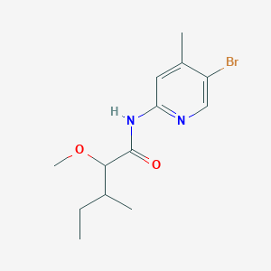 molecular formula C13H19BrN2O2 B7076700 N-(5-bromo-4-methylpyridin-2-yl)-2-methoxy-3-methylpentanamide 
