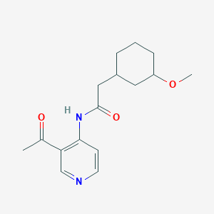 molecular formula C16H22N2O3 B7076739 N-(3-acetylpyridin-4-yl)-2-(3-methoxycyclohexyl)acetamide 