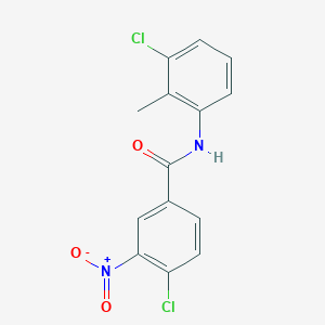 molecular formula C14H10Cl2N2O3 B070771 4-chloro-N-(3-chloro-2-methylphenyl)-3-nitrobenzamide CAS No. 169739-76-8