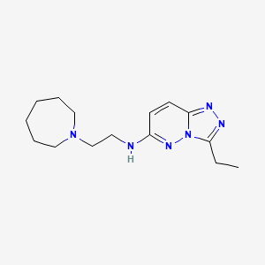 molecular formula C15H24N6 B7077159 N-[2-(azepan-1-yl)ethyl]-3-ethyl-[1,2,4]triazolo[4,3-b]pyridazin-6-amine 