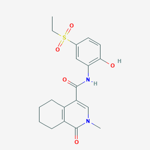 molecular formula C19H22N2O5S B7077165 N-(5-ethylsulfonyl-2-hydroxyphenyl)-2-methyl-1-oxo-5,6,7,8-tetrahydroisoquinoline-4-carboxamide 