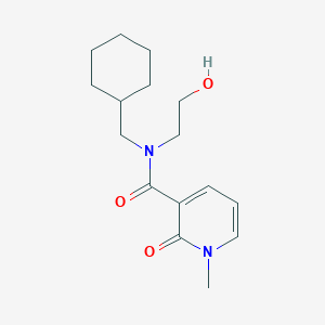 molecular formula C16H24N2O3 B7077373 N-(cyclohexylmethyl)-N-(2-hydroxyethyl)-1-methyl-2-oxopyridine-3-carboxamide 