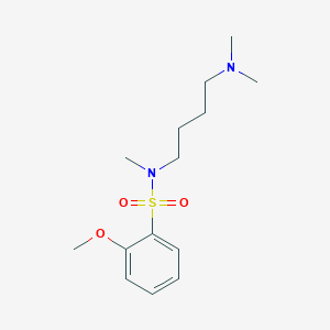 molecular formula C14H24N2O3S B7077465 N-[4-(dimethylamino)butyl]-2-methoxy-N-methylbenzenesulfonamide 