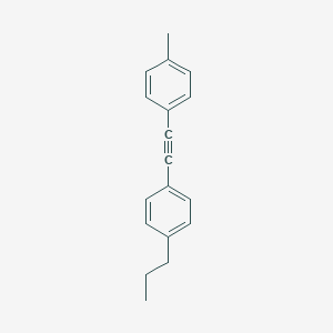 molecular formula C18H18 B070777 1-Methyl-4-[2-(4-n-propylphenyl)ethynyl]benzene CAS No. 184161-94-2