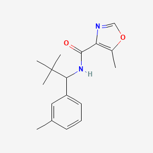 molecular formula C17H22N2O2 B7077711 N-[2,2-dimethyl-1-(3-methylphenyl)propyl]-5-methyl-1,3-oxazole-4-carboxamide 