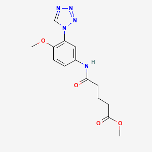 molecular formula C14H17N5O4 B7077737 Methyl 5-[4-methoxy-3-(tetrazol-1-yl)anilino]-5-oxopentanoate 