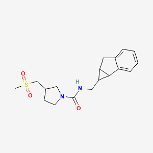 molecular formula C18H24N2O3S B7077858 N-(1,1a,6,6a-tetrahydrocyclopropa[a]inden-1-ylmethyl)-3-(methylsulfonylmethyl)pyrrolidine-1-carboxamide 