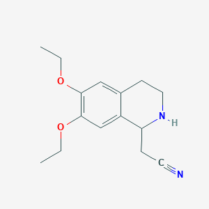 molecular formula C15H20N2O2 B070779 2-(6,7-二乙氧基-1,2,3,4-四氢异喹啉-1-基)乙腈 CAS No. 170306-62-4