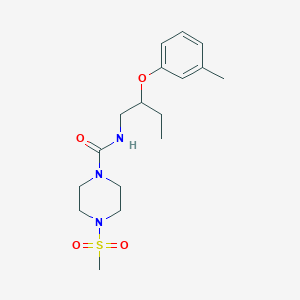 molecular formula C17H27N3O4S B7078020 N-[2-(3-methylphenoxy)butyl]-4-methylsulfonylpiperazine-1-carboxamide 