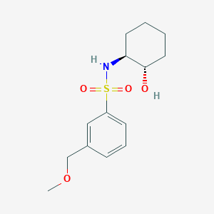 molecular formula C14H21NO4S B7078180 N-[(1S,2S)-2-hydroxycyclohexyl]-3-(methoxymethyl)benzenesulfonamide 