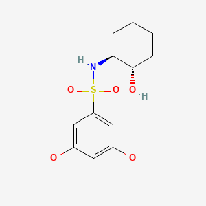 molecular formula C14H21NO5S B7078186 N-[(1S,2S)-2-hydroxycyclohexyl]-3,5-dimethoxybenzenesulfonamide 