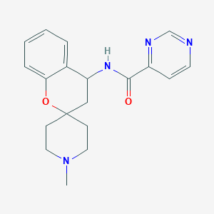 molecular formula C19H22N4O2 B7078276 N-(1'-methylspiro[3,4-dihydrochromene-2,4'-piperidine]-4-yl)pyrimidine-4-carboxamide 