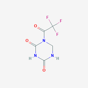 molecular formula C5H4F3N3O3 B070784 1-(Trifluoroacetyl)-1,3,5-triazinane-2,4-dione CAS No. 180177-50-8